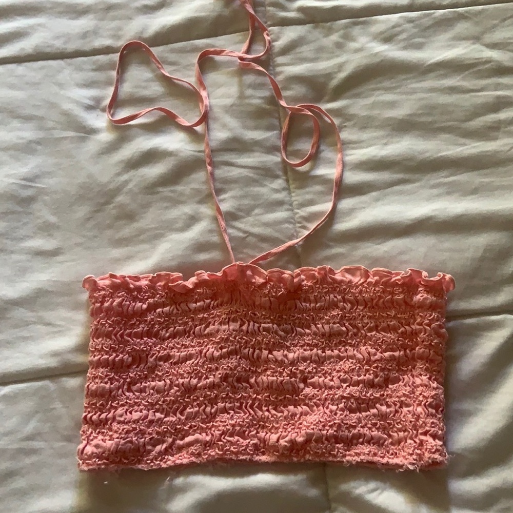Juicy couture tube top with neck tie strings